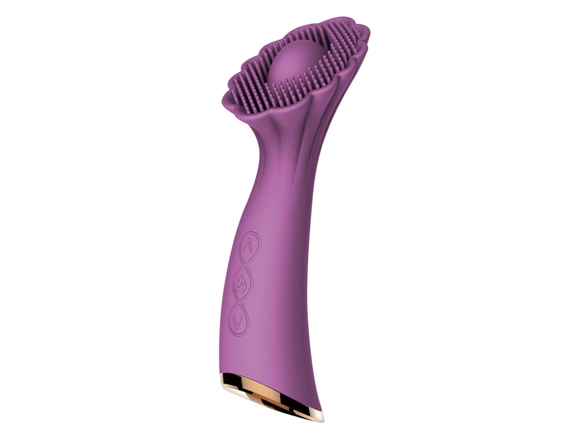 Vibrador De Massagem Com Pincel Em Forma De Flor Com 10 Modos Para Mulheres (roxo)