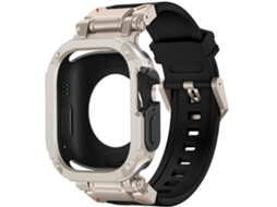 Pack Capa 360 Bracelete Adventurer Apple Watch Ultra Preto e Titânio VEANXIN