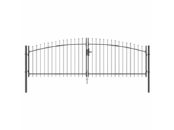 Porta dupla com bloco Cinzeto 400 x 199,5 cm Aço MAISON EXCLUSIVE