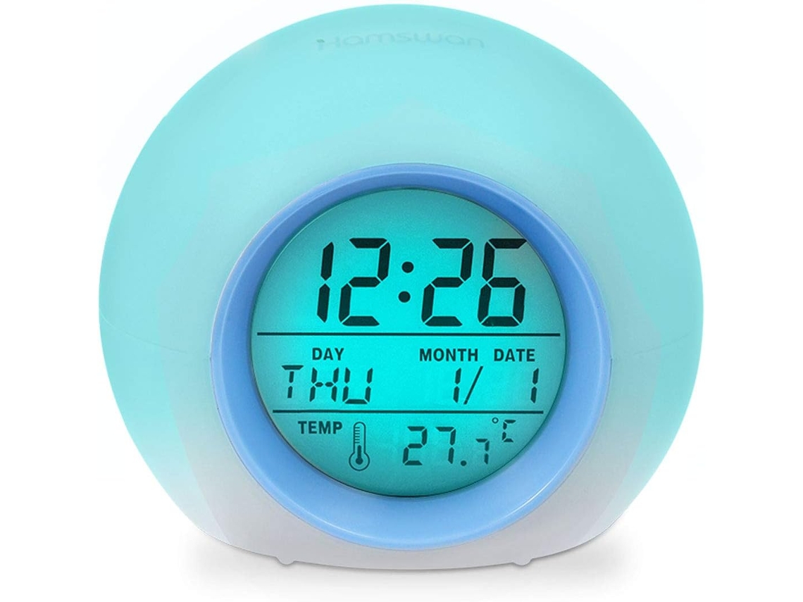 Despertador Digital, Luz Noturna Para Um Sonho, Luz De Fundo Ativada Com Um Toque, Configuração Fácil Com Alarme Crescente E Função Soneca, Capa Prote