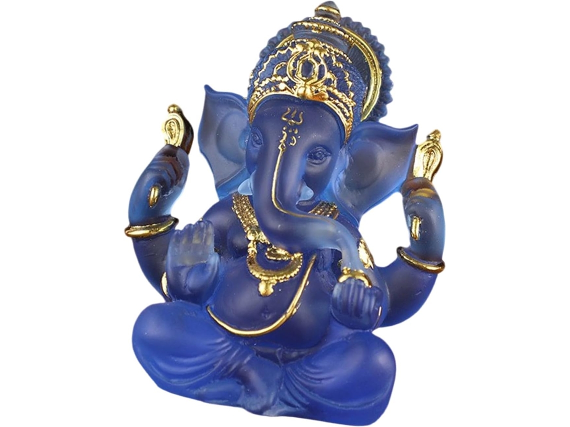 Estatueta Artesanal De Um Deus Elefante, Decoração Em Resina, Arte Tradicional Hindu Amigável