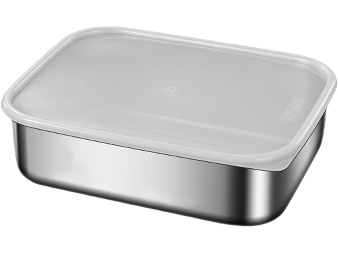 Recipiente Espaçoso Em Aço Inoxidável Para Armazenar Alimentos, Lancheira Multifuncional Para Casa, Portátil, Recipiente