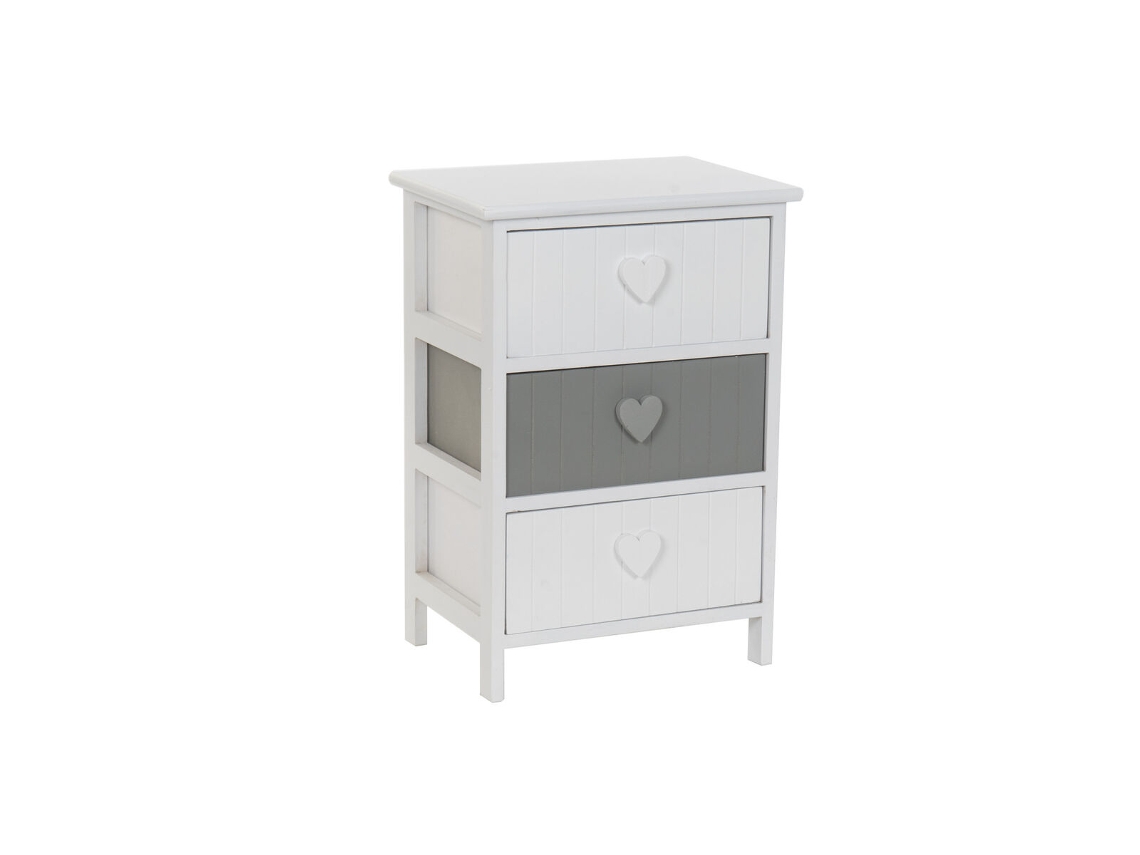 Cómoda Home Esprit Branco Cinzento 40 X 29 X 58 Cm