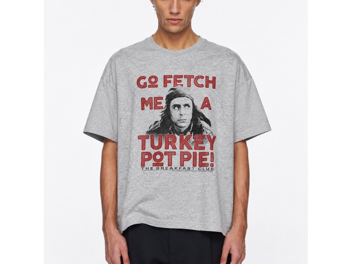 Rockinstone Breakfast Club Movie Pot Pie Heather Gray Adult T-shirt Size:xxxl