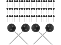 Jojofuny 800-tachinhas Pequenas De Aço Inoxidável Para Quadro Cortiça, Cabeça Redonda Preta, Marcadores De Mapa Precisos