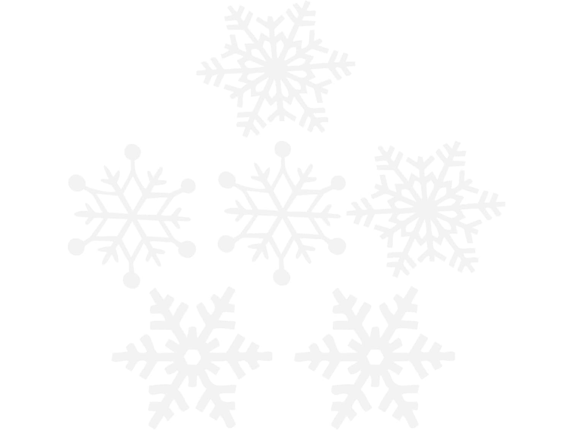 Enfeites Natal Feltro Branco Formato Floco 6 Peças Decoração Inverno Casamentos Festas Neve GOKOCO