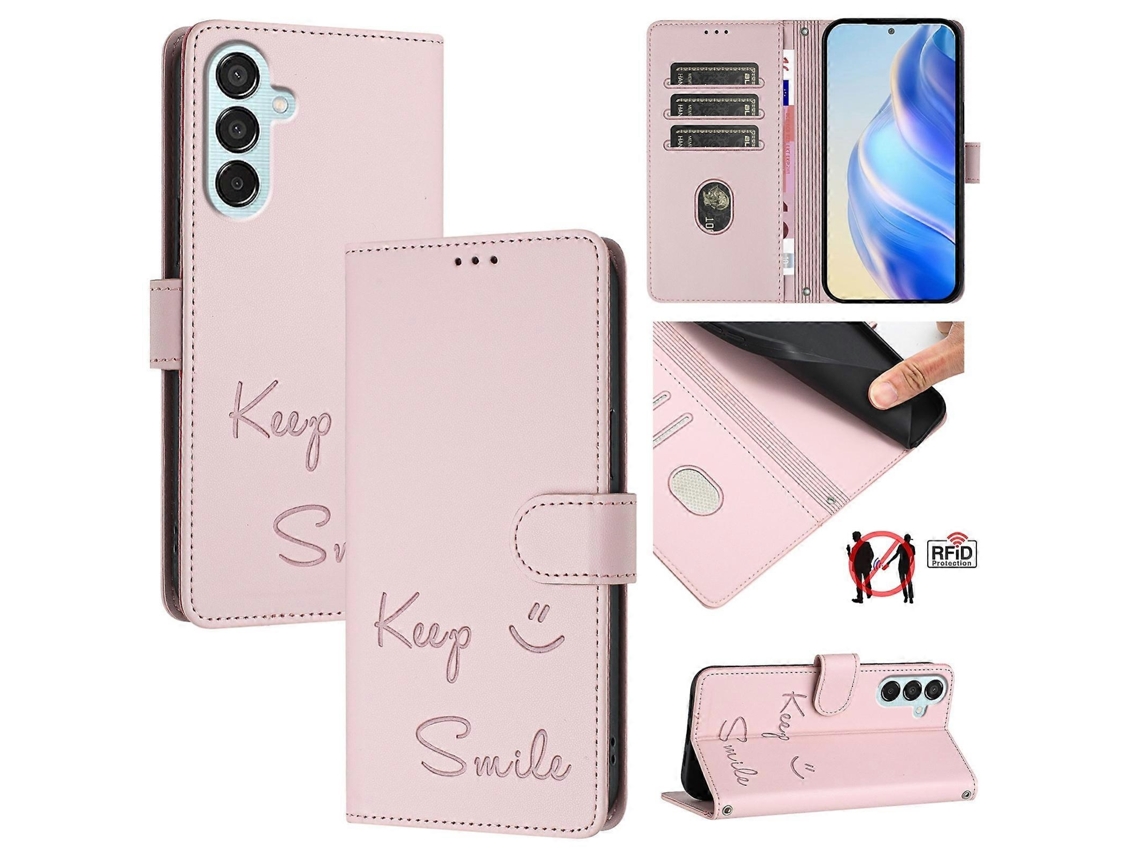 Capa Couro Bloqueio Rfid Para Samsung Galaxy M15, Elysve
