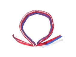 Lai de Graduação 120cm Ajustável 4 Fios Trançados Vermelho Azul Branco