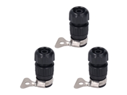 Adaptador Conector Torneira Pp Aço Inox 3pcs Jardim Lava Carro