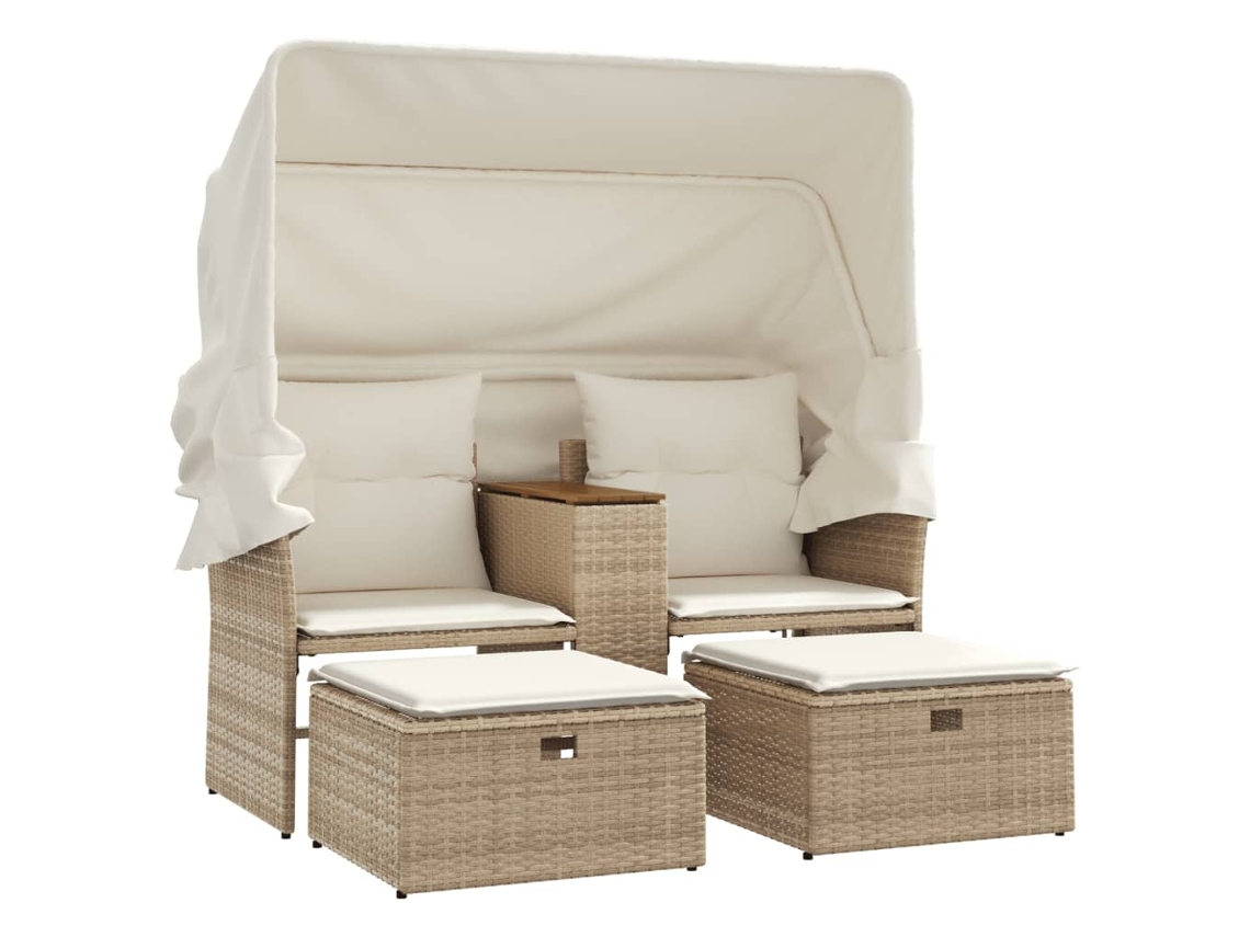 Garden Sofa, Garden Sofas Vidaxl Bege Rattan / Vime (n/a)