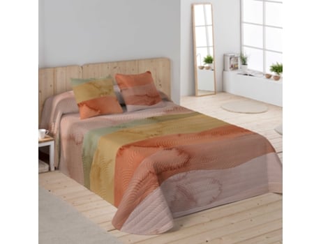 SANDAL Colcha Bouti Estampada Microfibra Peso 70 Gramas Cama 135 Ocean Terra