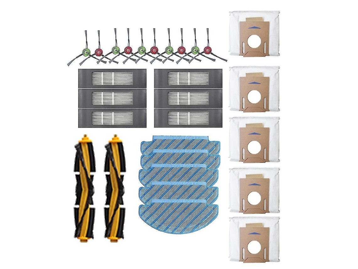 Filtros De Escova Rolante Sacos De Poeira Kit De Peças Aplica Se Ao Ecovacs Deebot Ozmo T8