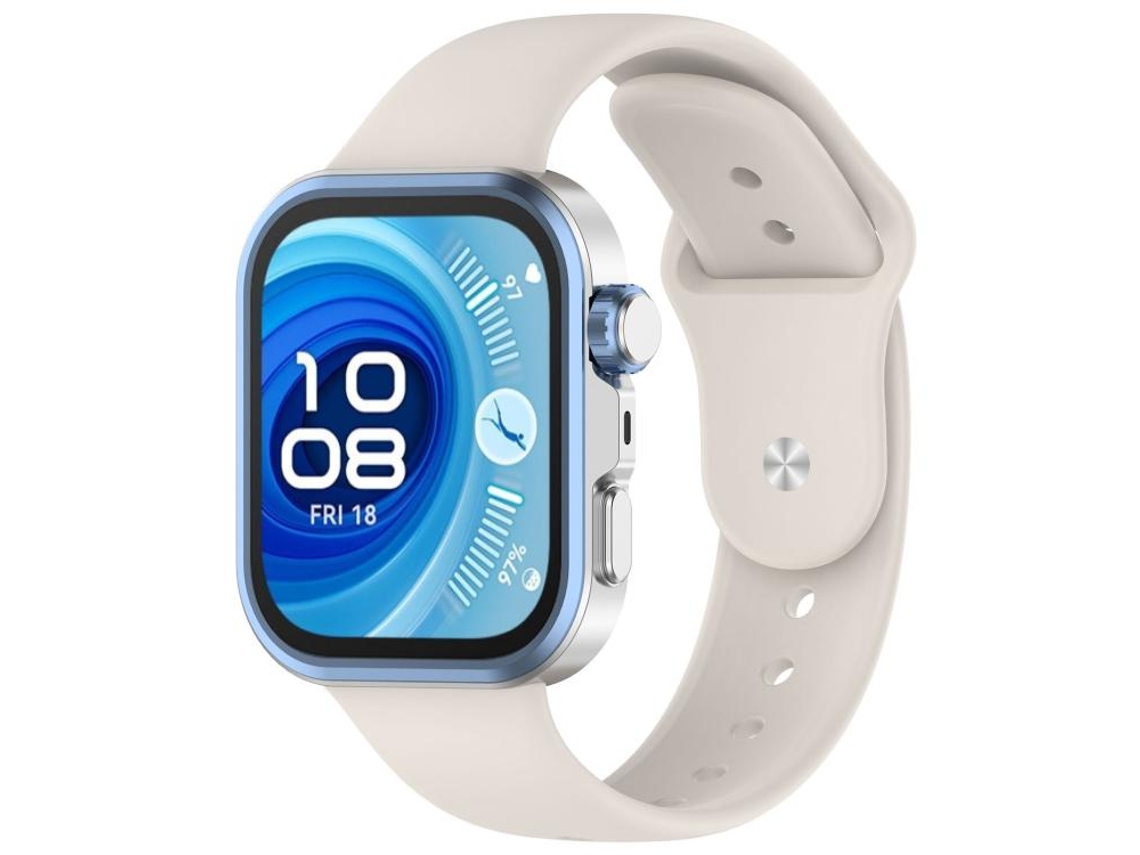 Bracelete Para Huawei Watch Fit 4 / Fit 4 Pro / Fit 3 - Silicone - Fecho Invertido Damasco