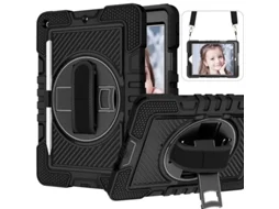 Capa Protetora Com Alça De Ombro E Suporte Giratório Para Tablet Preta - Tab S6 Lite P610