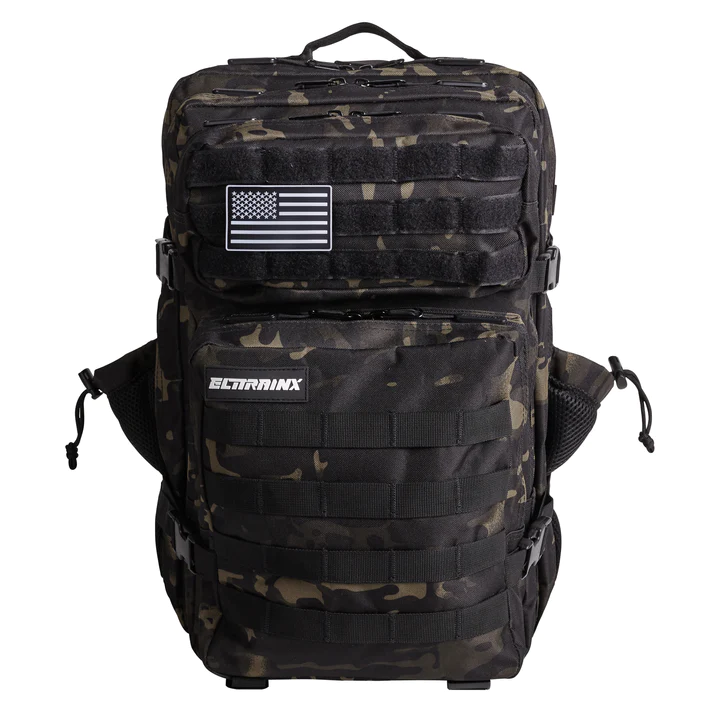 Mochila Tática ELITRAINX V1 45L Preto Camuflagem