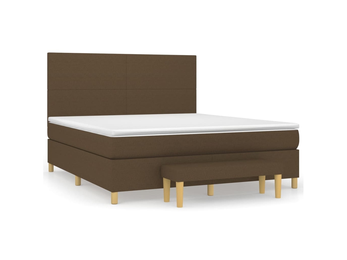 Box Spring Bed, Box Spring Beds Vidaxl Marrom Tecido (160 X 200 Cm)