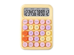 Calculadora Silenciosa Com Teclas Mecânicas Para Escritório E Escola Bateria Incluída