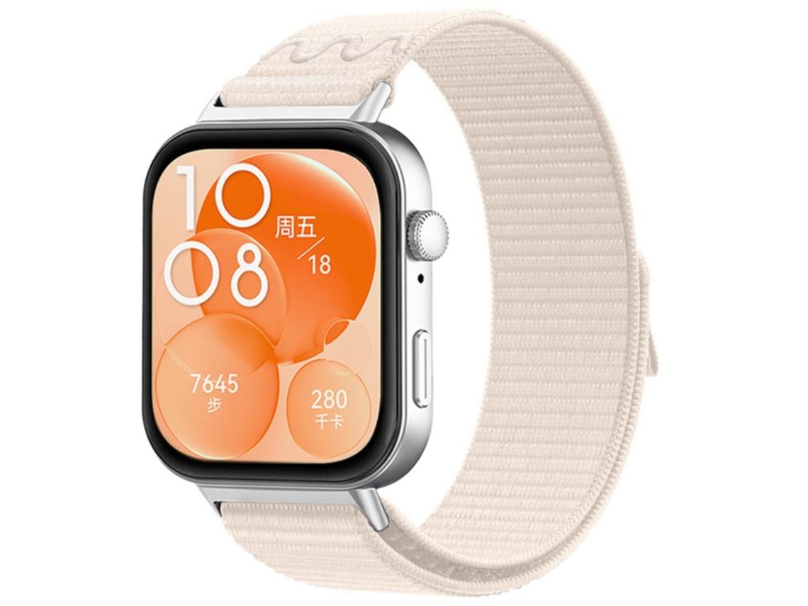 Bracelete para Huawei Watch Fit 4 Pro / Fit 4 / Fit 3 Nylon Trançado Fecho de Velcro Starlight XIAOMOYU