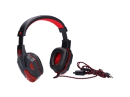 Fone de ouvido gamer com fio para PC, PS4/PS5, com luz LED e microfone EOOCOO
