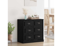 Vidaxl Buffet Carvalho Preto 70 X 35,5 X 67,5 Cm Madeira Processada