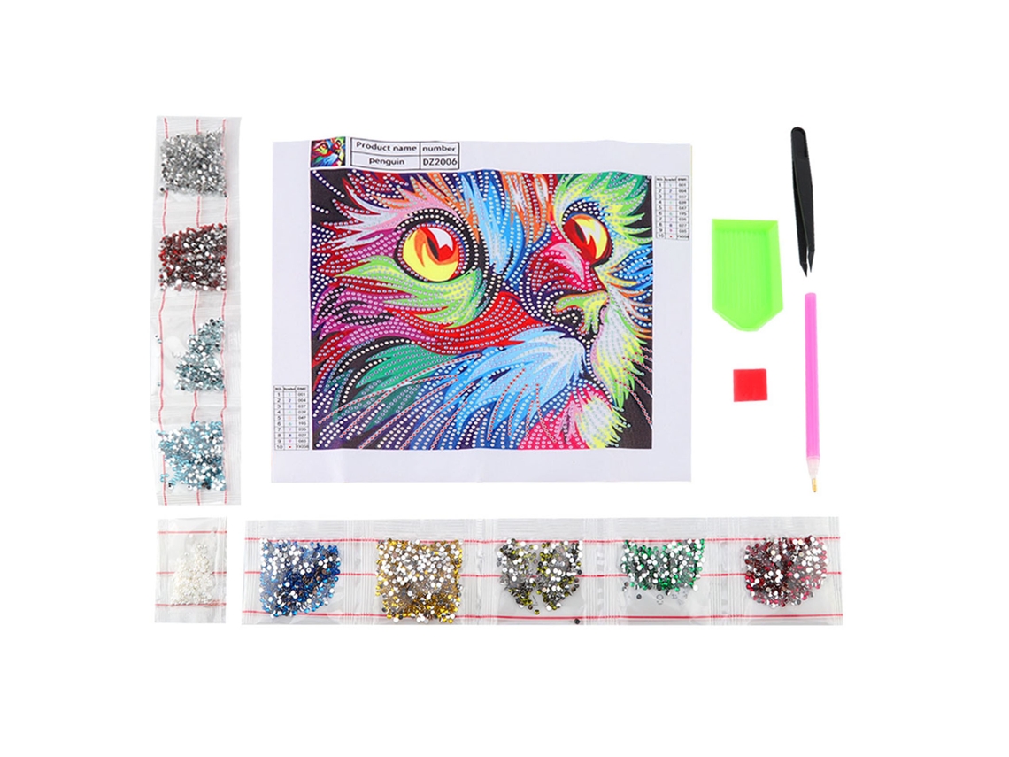 Laxiscreed Kit De Pintura De Diamante Diy Com Padrões De Animais E Strass De Formatos Diferentes