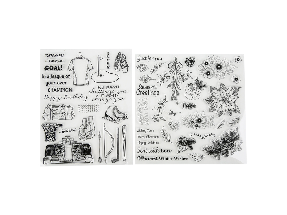Sellos Transparentes Navideños Para Scrapbooking Y Tarjetas De Saludo Set De Sellos De Goma