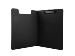 Carpeta Portapapeles A4 Vertical Negra Com Clip, 100 Folhas, Para Escritório E Escola