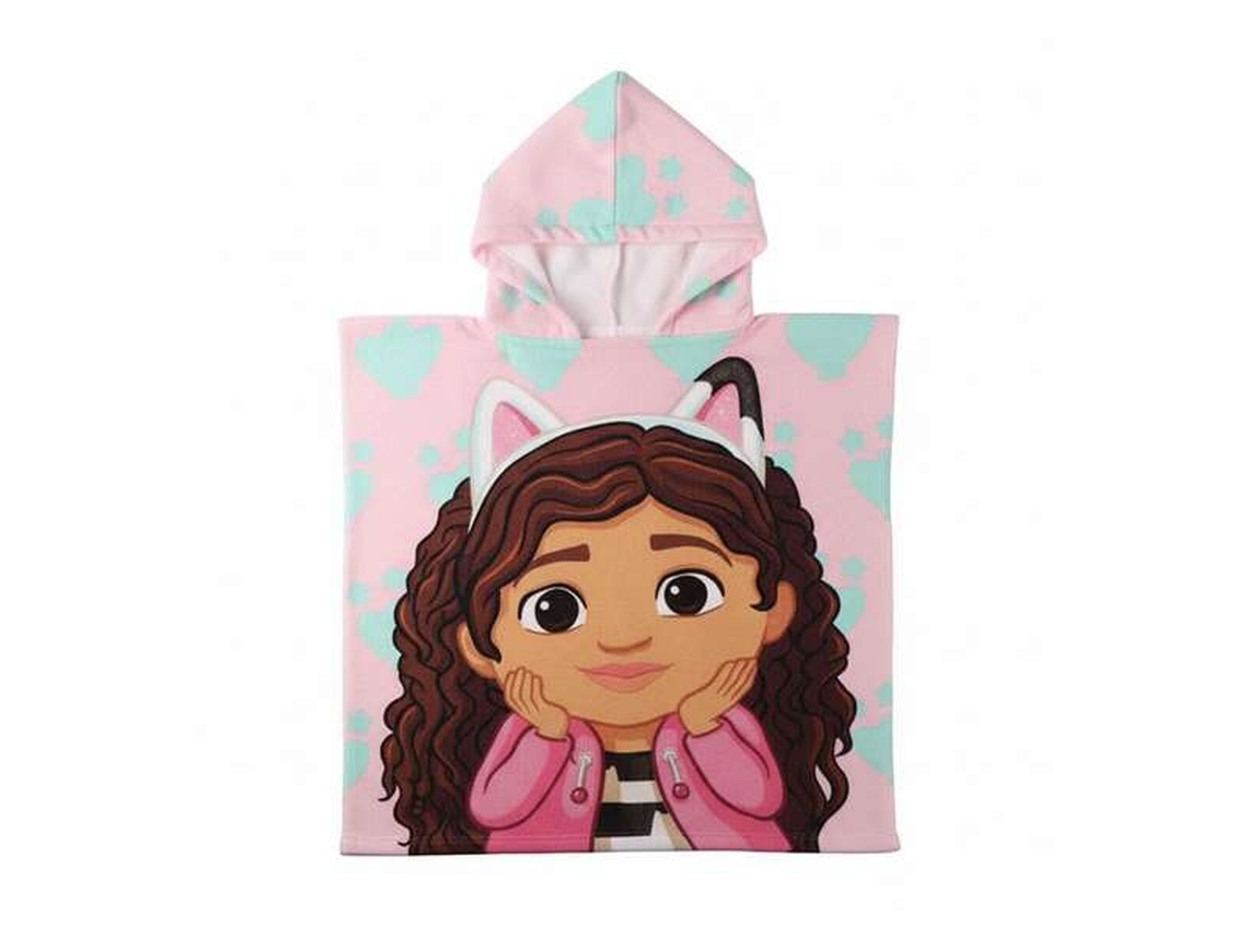 Poncho Toalha com Capuz GABBYS DOLLHOUSE Rosa Claro 55x77 cm