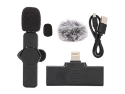 Microfone De Lapela, Redução Ruído Sem Fio Plug Play Klb Aquaforge