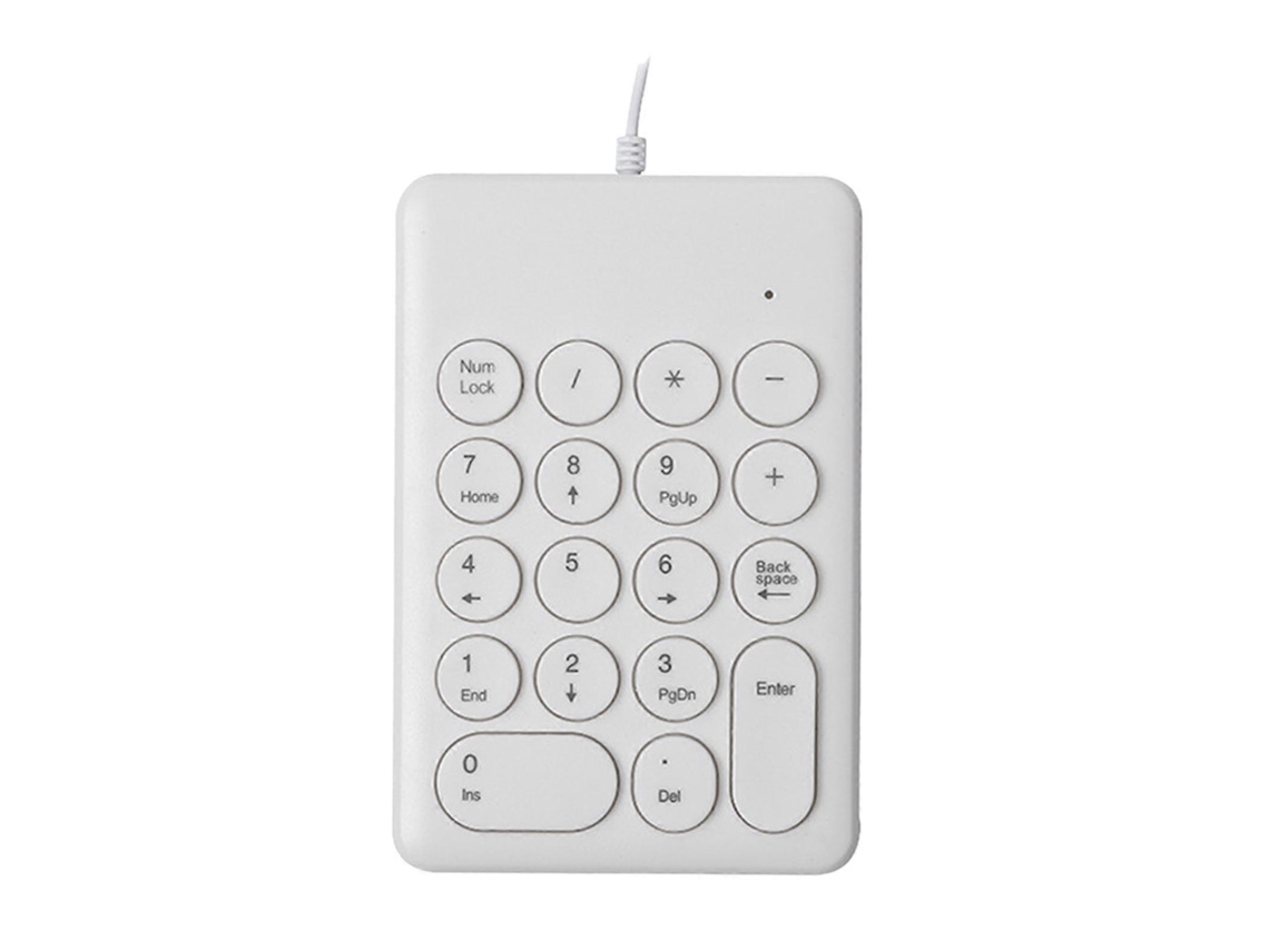 Teclado Numérico De 18 Teclas, Acessórios Para Teclado, Branco Everley891