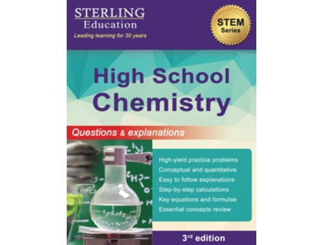 Livro High School Chemistry Questions Explanations for High School Chemistry de Sterling Education (Inglês)