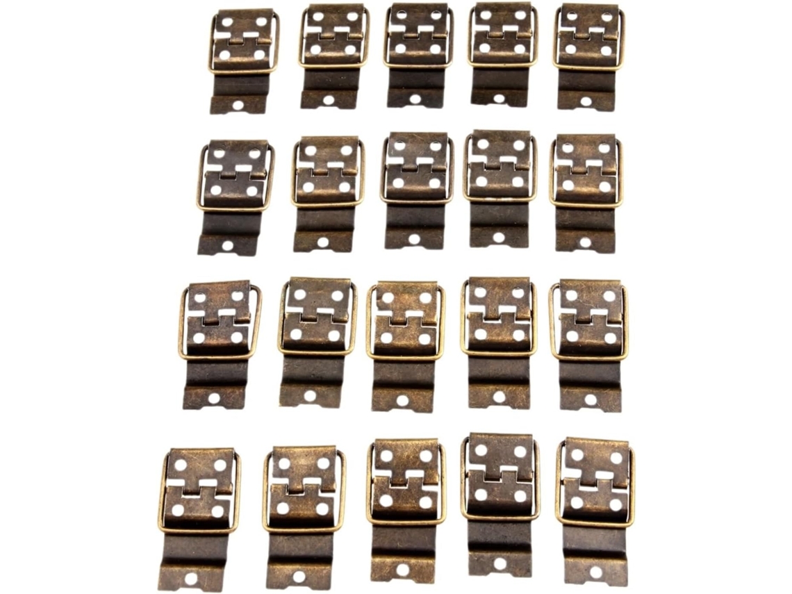 Conjunto De 20 Dobradiças Para Móveis Armário Em Bronze Antigo,