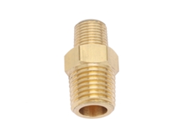 Adaptador De Conexão De Tubo De Latão Npt Macho 60° Com Hexágono (1/8 X 1/4)