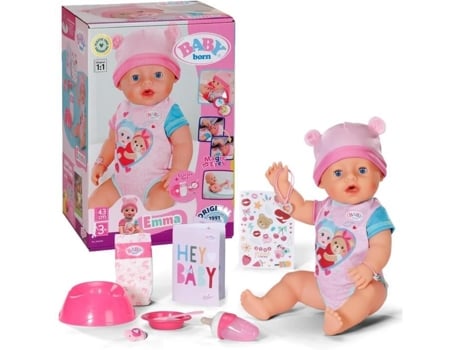 Boneca Baby Born Emma 10 Funções 43 Cm Acessórios Inclusos