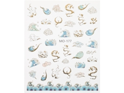 Adesivos Decorativos De Unha Com Tema De Dragão, Fáceis De Usar E Leves.