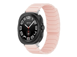 Bracelete Para Samsung Galaxy Watch Ultra - Silicone Magnético (47mm) - Rosa-areia