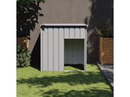 Vidaxl Casota Com Telhado Cinza Claro 110x103x109 Cm Aço Galvanizado