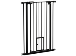 Jaula dobrável para cães, com 2 portas, bandeja removível, 90x57,5x62cm