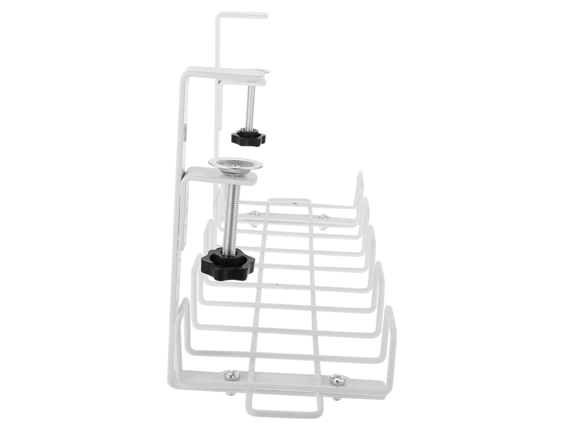 Organizador De Cabos Para Debaixo Da Mesa, Cesto De Armazenamento.