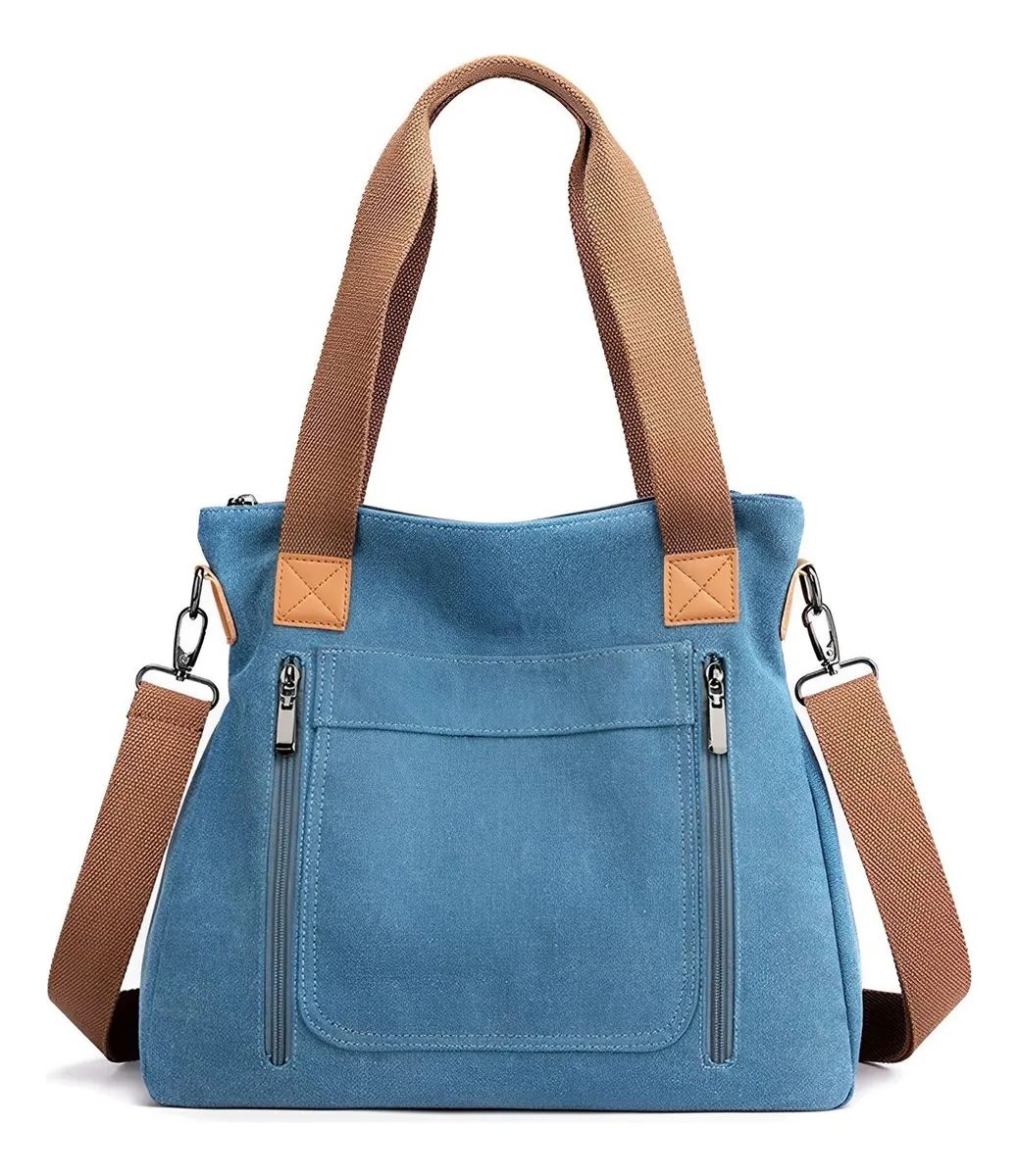 Bolsa De Lona Feminina, Bolsa Transversal Grande Estilo Vintagevayotoy