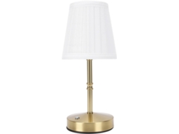 Luminária de mesa Semi Fio, portátil e recarregável, com LED de 1800mAh, cúpula têxtil, luz noturna regulável E