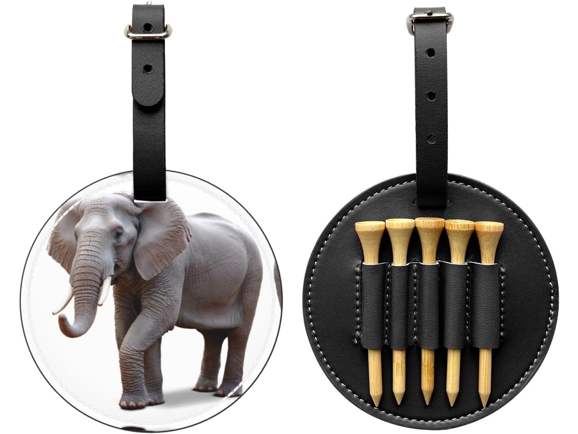 Bolsa para Tees de Golfe Majestic Elephant, Preta, Fácil de Transportar e Eficiente | S/MARCA