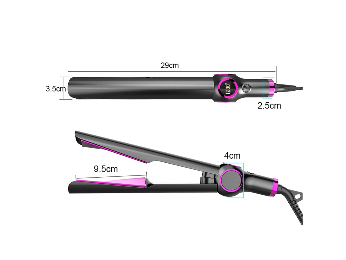 2026 plancha de Cabelo 2 em 1 Reto e Ondulado com Tela Lcd 10 Níveis de Temperatura Plancha Rápida para Penteado