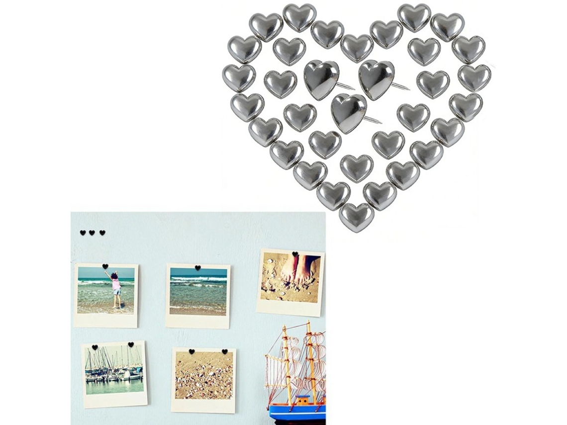 30 Unidades De Percevejos De Coração, Tachinhas Decorativas Para Quadr Inf