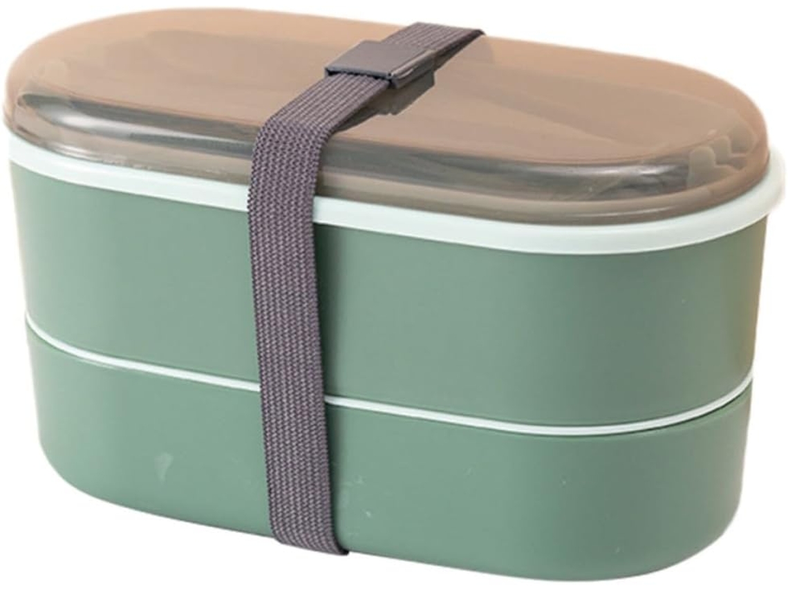 Marmita Bento Para Estudantes Com Dupla Camada De Plástico, Fácil De Limpar, Grande Capacidade Para Almoços Ao Ar Livre