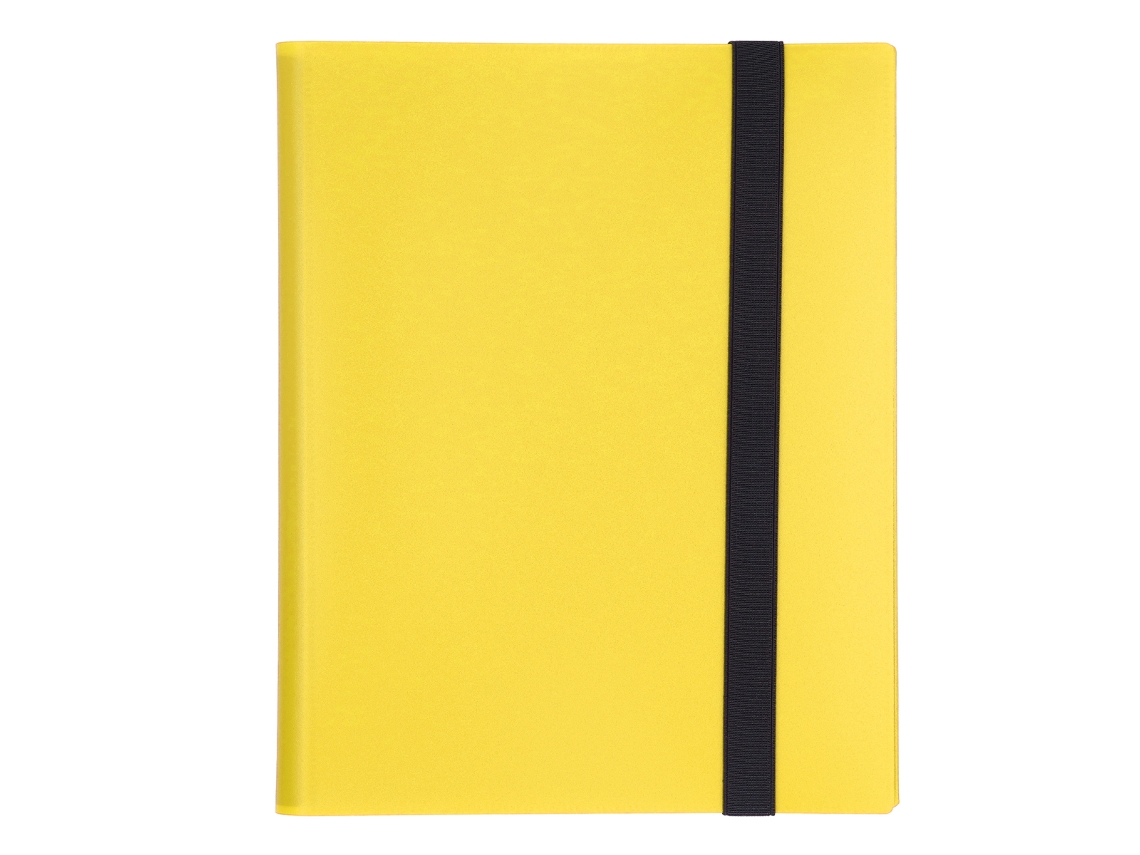 Álbum Para Cartas Colecionáveis​​ Com Capa Colorida, 20 Páginas E 9 Bolsos, Grande Capacidade, Ideal Para Guardar Cartas De Baralho. Cor Amarela