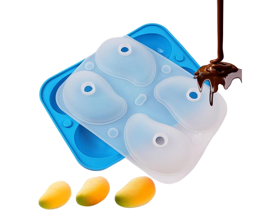 Molde Mousse Em Formato De Manga 3d Com 4 Cavidades