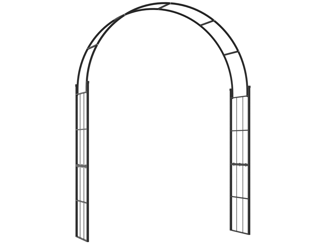 Arco de Jardim BTFORUS para plantas trepadeiras, metal preto, 157x40x223 cm
