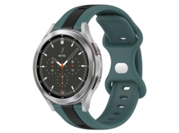 Pulseira De Silicone Bicolor Com Fecho Borboleta De 20 Mm Para Samsung Galaxy Watch 4 Classic.