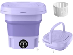 Máquina De Lavar Portátil De 8 Litros Para Camping, Trailers, Viagens E Uso Doméstico Perfeita Para Lavar Roupas Í Aquaforge (2,11 Galões)